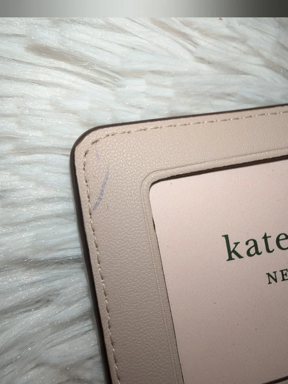 Kate Spade Medium Bifold Glitter Wallet Rose Gold VGC
